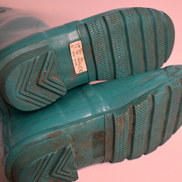 Hunter Original Tall Rain Boots in Turquoise - Picture 8 of 8